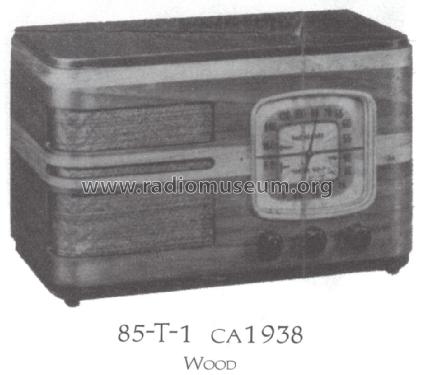 85T1 ; RCA RCA Victor Co. (ID = 1521814) Radio