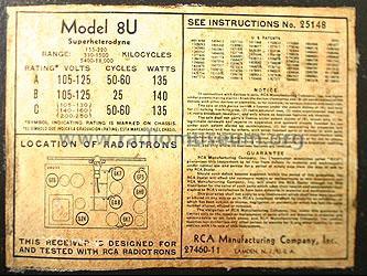 8U ; RCA RCA Victor Co. (ID = 232977) Radio