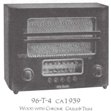 96T4 Ch= RC-399; RCA RCA Victor Co. (ID = 1521797) Radio