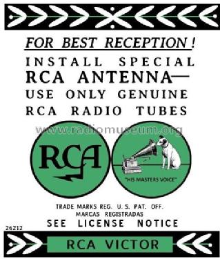 96T4 Ch= RC-399; RCA RCA Victor Co. (ID = 2920296) Radio