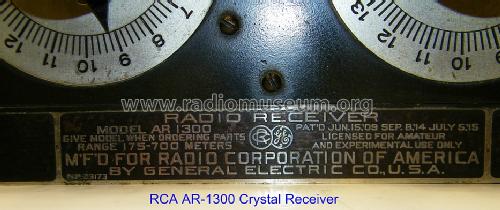 AR-1300 Radio Receiver ; RCA RCA Victor Co. (ID = 1301227) Crystal