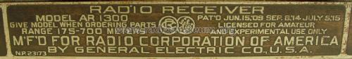 AR-1300 Radio Receiver ; RCA RCA Victor Co. (ID = 2769513) Crystal