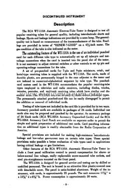 Automatic Electron-Tube Tester WT-110A, Code E; RCA RCA Victor Co. (ID = 1961580) Equipment