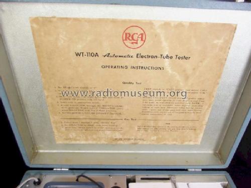 Automatic Electron-Tube Tester WT-110A; RCA RCA Victor Co. (ID = 1345533) Equipment