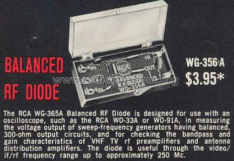Balanced RF Diode WG-356-A; RCA RCA Victor Co. (ID = 498824) Equipment