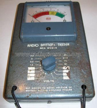 Battery Tester WV-37-A; RCA RCA Victor Co. (ID = 2115737) Equipment