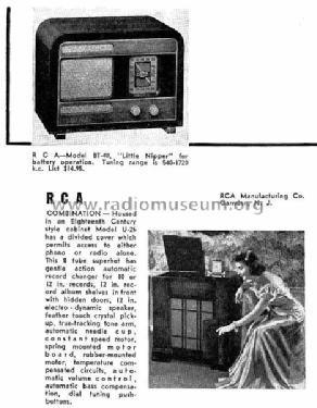 BT40 Ch= RC408; RCA RCA Victor Co. (ID = 1418220) Radio