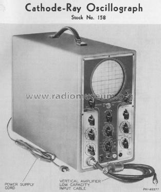 Cathode Ray Oscillograph 158 ; RCA RCA Victor Co. (ID = 992408) Equipment