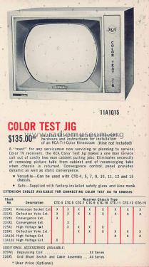 Color Test Jig 11A1015; RCA RCA Victor Co. (ID = 2133906) Equipment