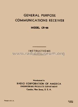 CR-88 ; RCA RCA Victor Co. (ID = 711040) Commercial Re