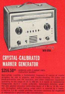 RCA WR-99A Crystal-Calibrated Marker Generator manual 