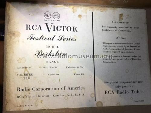 Festival Series Berkshire TU-1 PPAU-1 AAPU-1; RCA RCA Victor Co. (ID = 3141834) Radio