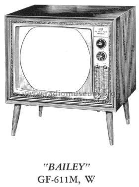 GF-611W 'Bailey' Ch= CTC16A; RCA RCA Victor Co. (ID = 1555873) Television