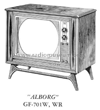 GF-701W 'Alborg' Ch= CTC16E; RCA RCA Victor Co. (ID = 1556344) Télévision