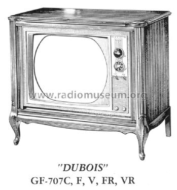 GF-707FR 'Dubois' Ch= CTC16F; RCA RCA Victor Co. (ID = 1557633) Television