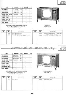 GF-741W 'Modena' Ch= CTC16L; RCA RCA Victor Co. (ID = 1558359) Television
