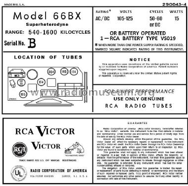 Globe-Trotter 66BX Ch= RC-1040; RCA RCA Victor Co. (ID = 3004356) Radio
