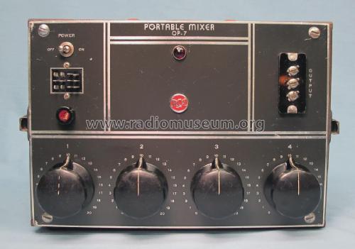 Portable Mixer OP-7 MI-11213; RCA RCA Victor Co. (ID = 2333300) Ampl/Mixer