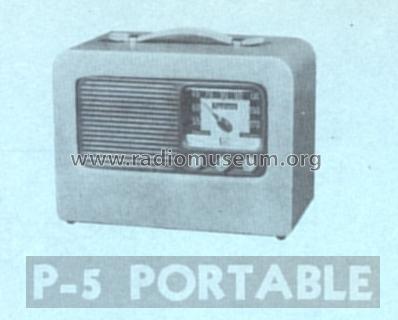 P-5 Ch= RC-1020-B; RCA RCA Victor Co. (ID = 167656) Radio