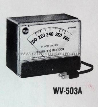 Power line monitor WV-503A; RCA RCA Victor Co. (ID = 3003151) Equipment