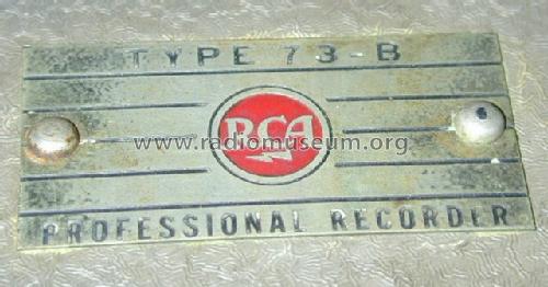 Professional Recorder 73-B MI-11825; RCA RCA Victor Co. (ID = 1022841) Enrég.-R