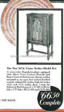 R6; RCA RCA Victor Co. (ID = 1626273) Radio