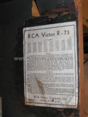 R-73-B Gothic ; RCA RCA Victor Co. (ID = 913780) Radio