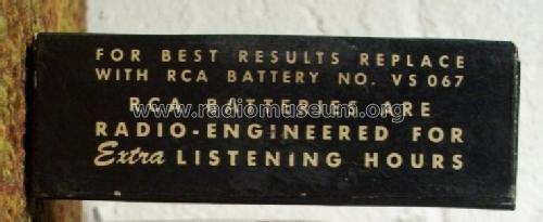 Radio A Battery - 4½ Volts VS 067; RCA RCA Victor Co. (ID = 1795643) Fuente-Al