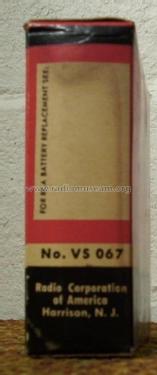 Radio A Battery - 4½ Volts VS 067; RCA RCA Victor Co. (ID = 1795645) Fuente-Al