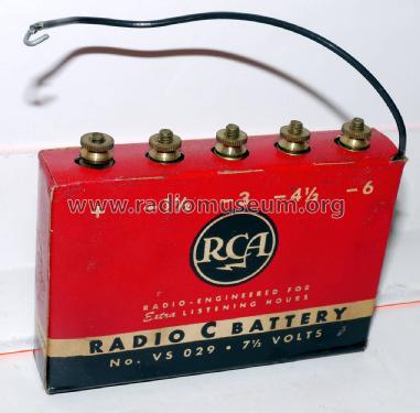 Radio C Battery - 7.5 volts VS029; RCA RCA Victor Co. (ID = 2063913) Power-S