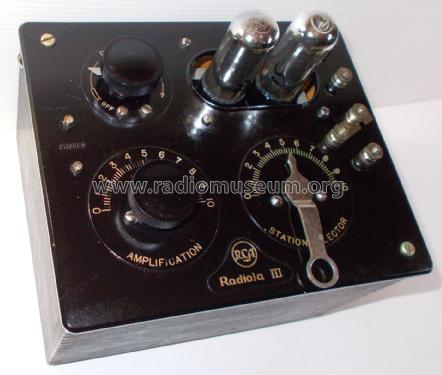 Radiola III AR-805 Type RI ; RCA RCA Victor Co. (ID = 2813587) Radio