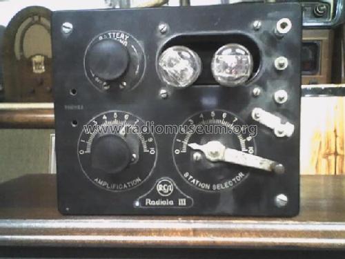 Radiola III AR-805 Type RI ; RCA RCA Victor Co. (ID = 497811) Radio