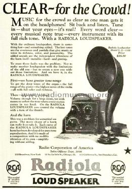 Radiola Loud Speaker UZ-1320; RCA RCA Victor Co. (ID = 1254764) Parleur