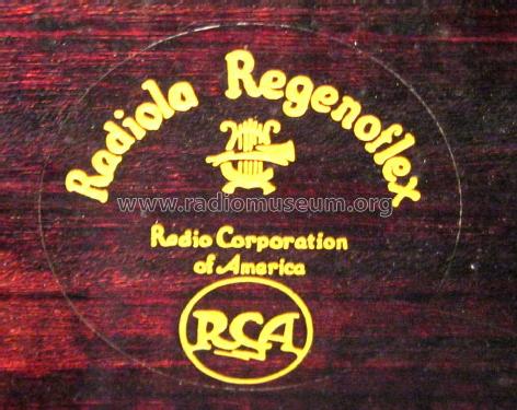 Radiola AR-817 Regenoflex; RCA RCA Victor Co. (ID = 1300193) Radio