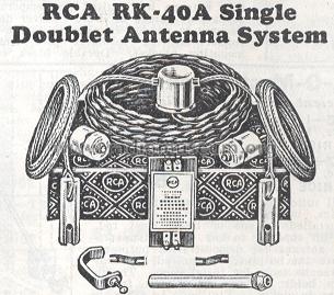 RK-40A Doublet Antenna System; RCA RCA Victor Co. (ID = 208223) Antenny