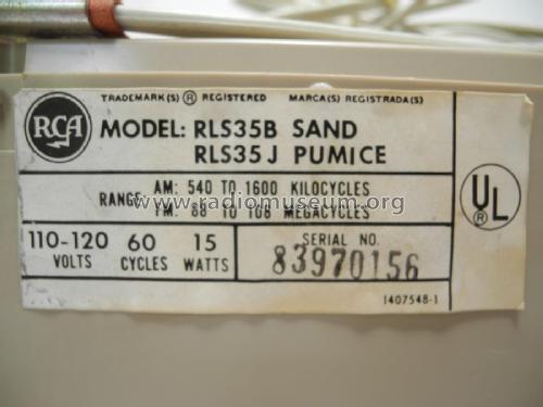 RLS35J ; RCA RCA Victor Co. (ID = 2282642) Radio