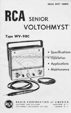 Senior VoltOhmyst WV-98C; RCA RCA Victor Co. (ID = 138429) Ausrüstung