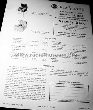 SHF-8 Ch= RS-158D; RCA RCA Victor Co. (ID = 1525673) Enrég.-R