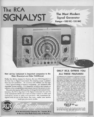 Signalyst 161 ; RCA RCA Victor Co. (ID = 992404) Equipment