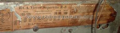 Superette R8; RCA RCA Victor Co. (ID = 378710) Radio