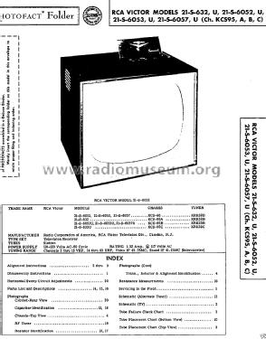 Towne 21S6052; RCA RCA Victor Co. (ID = 2146202) Televisión