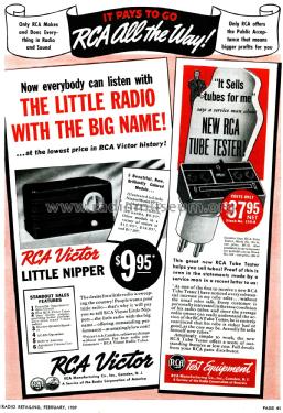 Tube Tester 156-A; RCA RCA Victor Co. (ID = 1810806) Ausrüstung