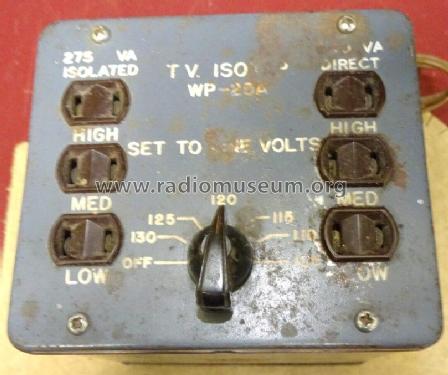 TV Isotap WP-25A; RCA RCA Victor Co. (ID = 3018850) Equipment