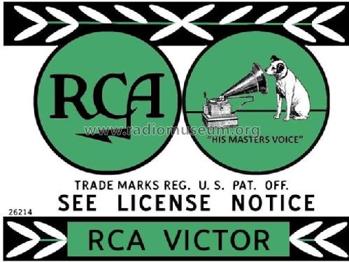 U46 Ch= RC-501; RCA RCA Victor Co. (ID = 2920284) Radio