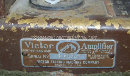 Victor Amplifier 245; RCA RCA Victor Co. (ID = 912411) Ampl/Mixer