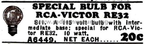 Victor RE 32; RCA RCA Victor Co. (ID = 2670321) Radio