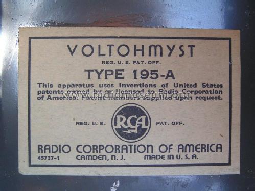 VoltOhmyst 195A; RCA RCA Victor Co. (ID = 1286658) Equipment