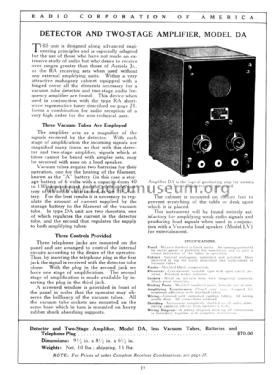 Westinghouse DA; RCA RCA Victor Co. (ID = 1438274) mod-pre26