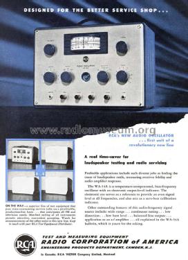 WA-54A ; RCA Radiomarine (ID = 1223267) Equipment