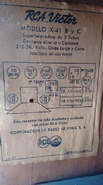 X-41 B / C; RCA, Corporacion de (ID = 1966708) Radio